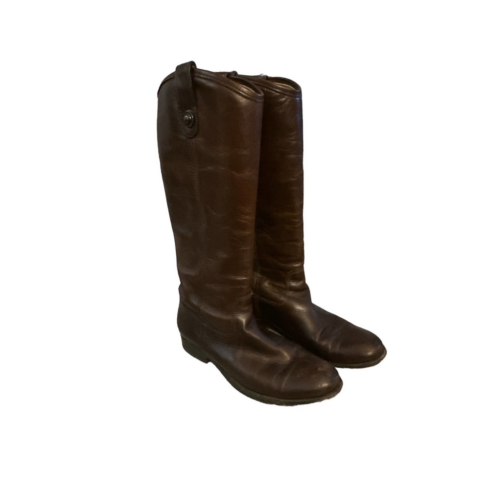 Frye Tall Leather Riding Boots in Brown